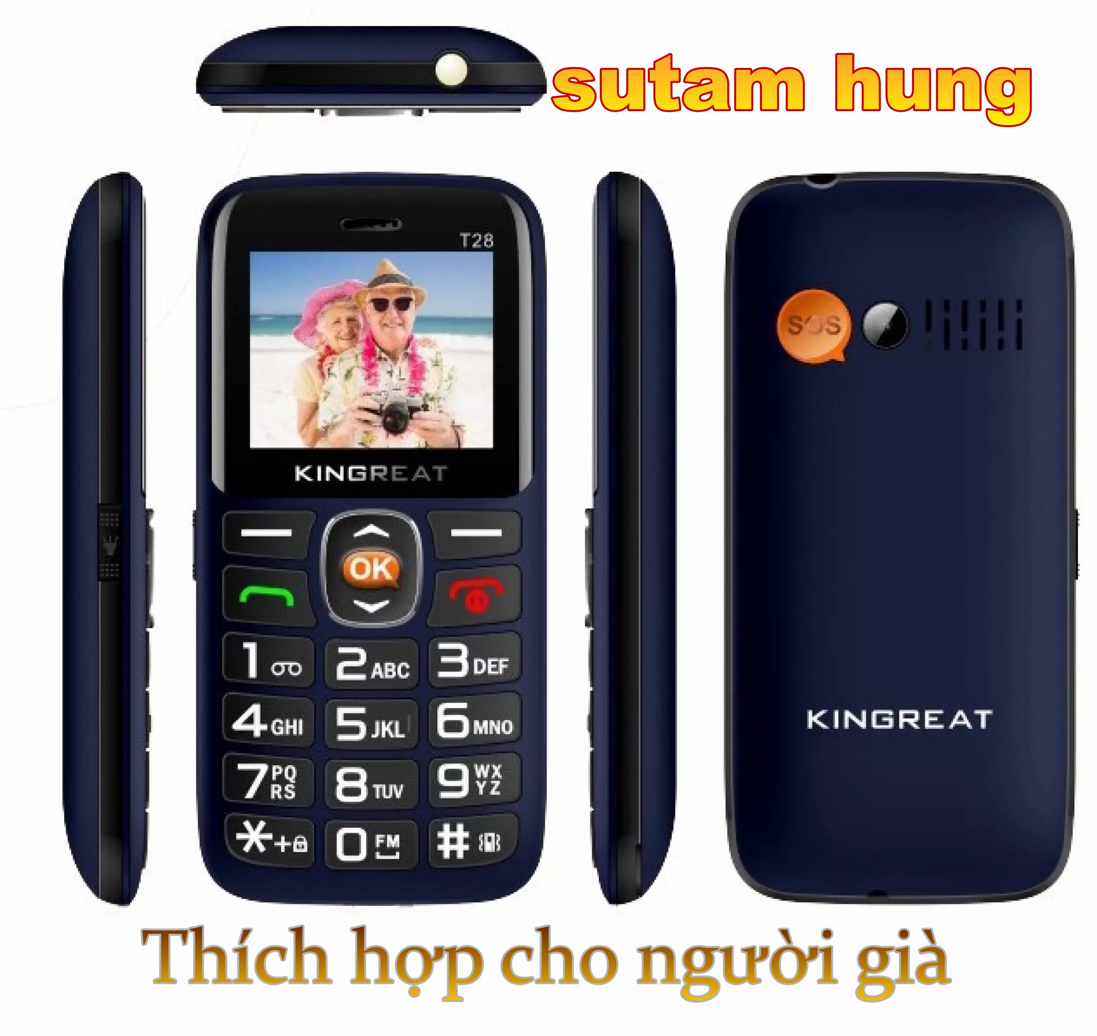 [HCM]Điện thoại Kingreat T28 ( GIA RE ) - 2 sim -FM loa ngoài- Bàn phím lớn - Hàng chính hãng nguyên seal . sth