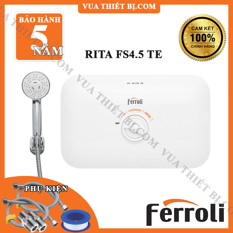 Ferroli rita fs 4.5te - máy nước nóng trực tiếp