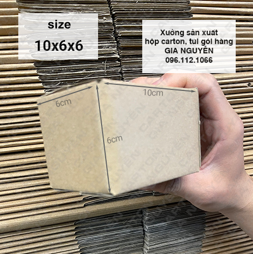 Combo 20 hộp bìa carton gói hàng 10x6x6 - bao bì Gia Nguyễn