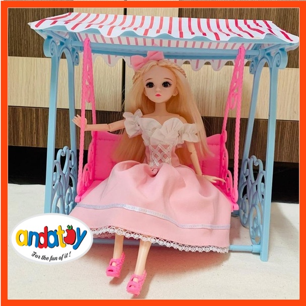 Đồ chơi ghế xích đu cho búp bê barbie phụ kiện búp bê ANDATOY AD943