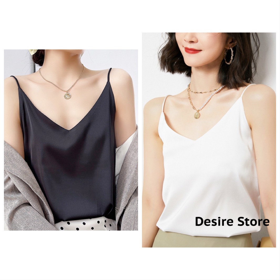 Áo hai dây lụa mềm mát phối cùng Blazer hoặc Vest AN-01