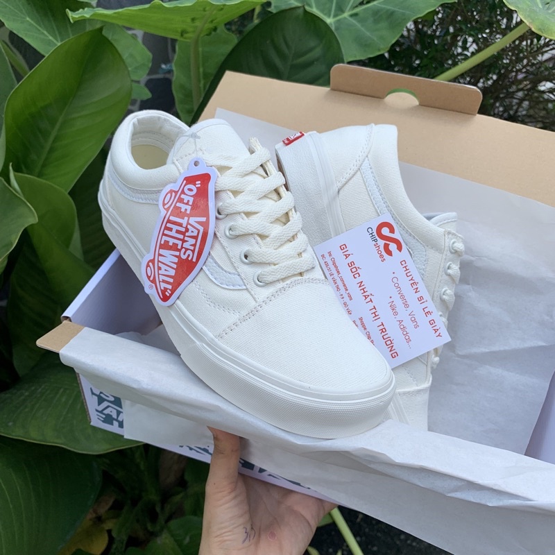 Giày⚡️vans old skool full trắng⚡️ r 1:1