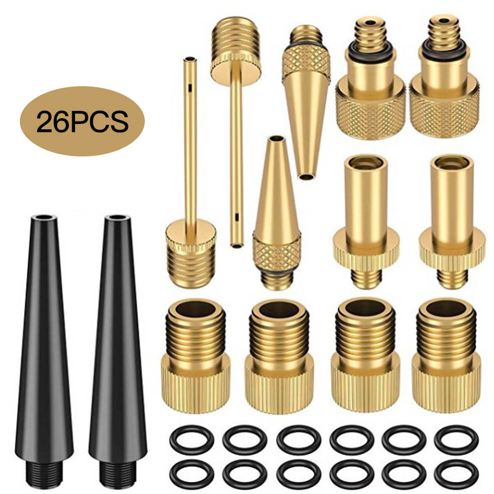 26 cái đồng bộ điều hợp van xe đạp bộ bộ điều hợp bơm lốp xe đạp bộ bơm bơm bơm phụ kiện phụ kiện xe đạp bơm lốp bộ điều hợp bơm dropshipping