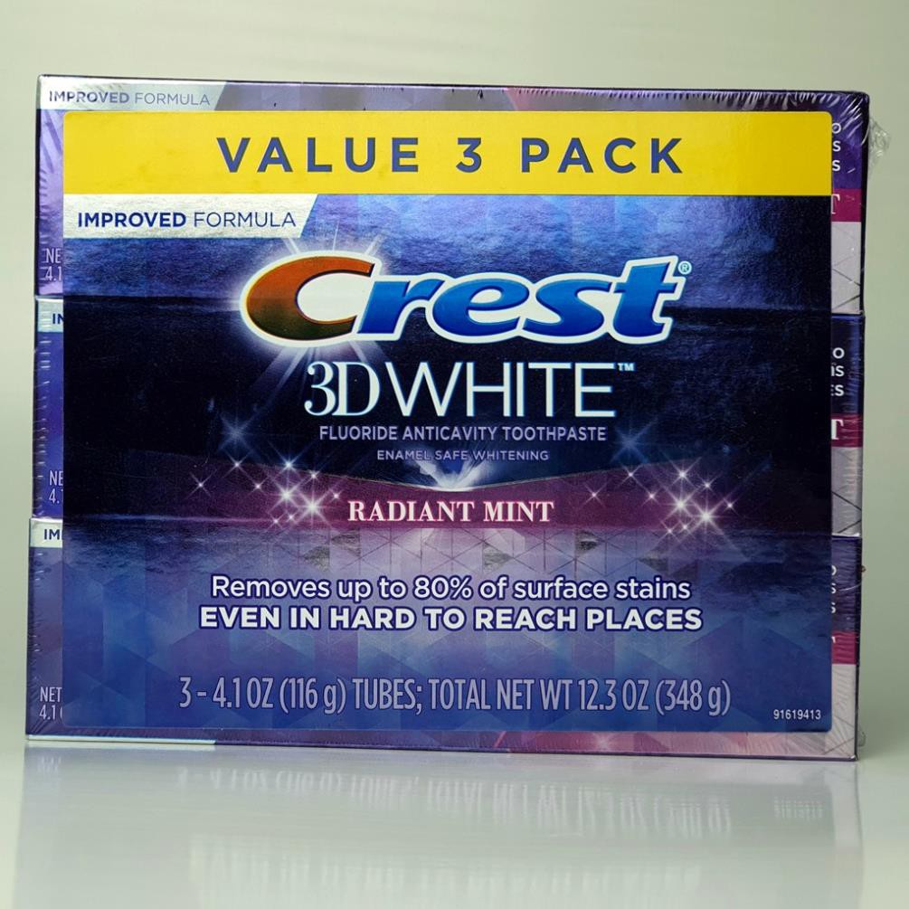 Kem đánh răng crest 3d white radiant mint / ârctic fresh / fresh mint