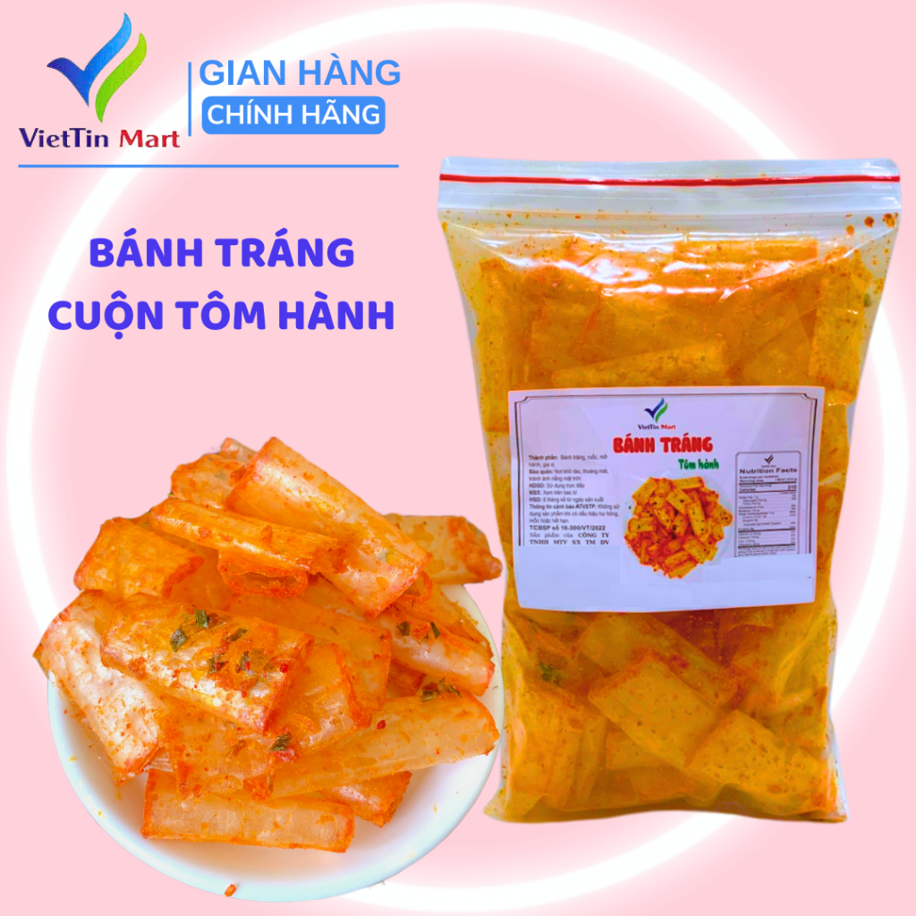 500g bánh tráng tôm hành -Viettin Mart