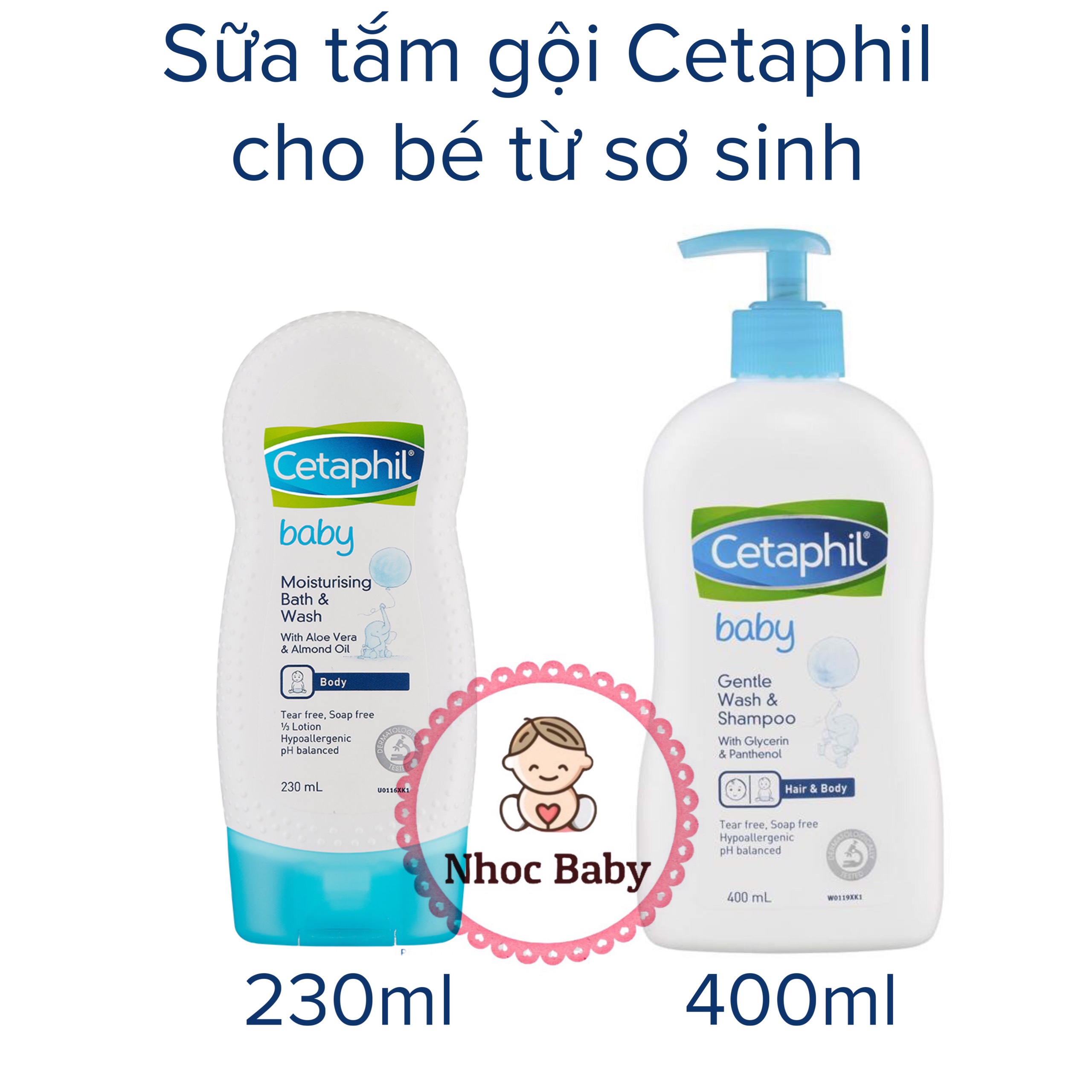 [5/2022] Sữa tắm gội Cetaphil cho bé 0m+ 230ml