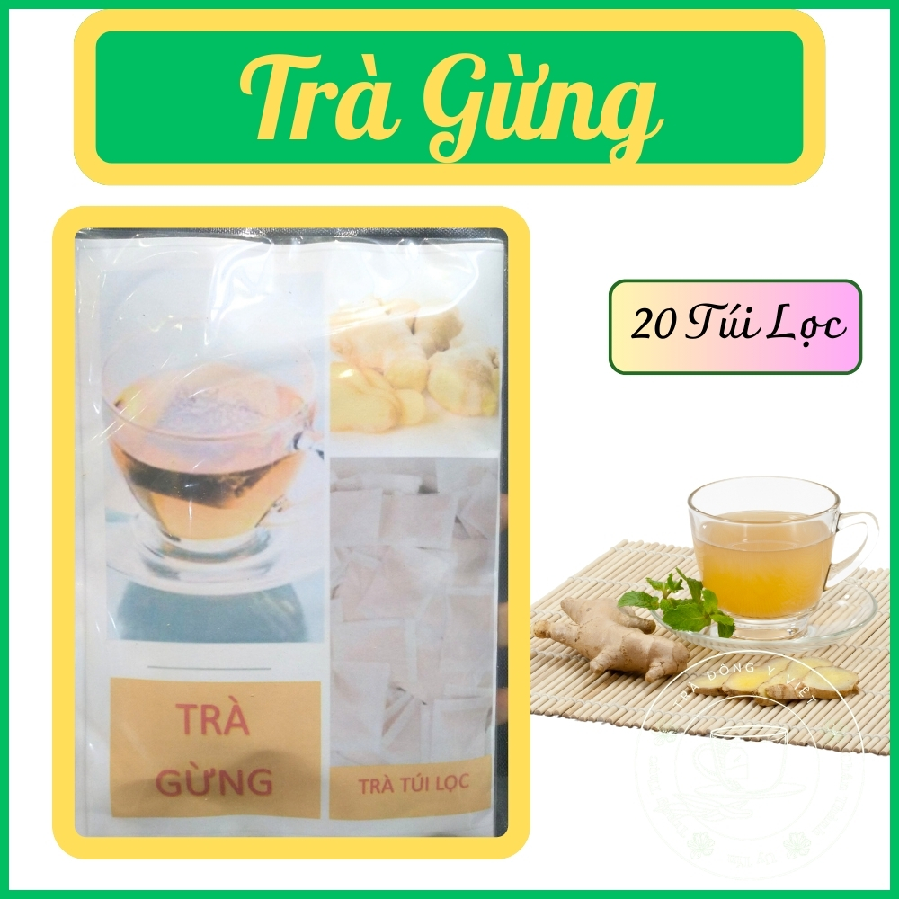 TRÀ GỪNG - 20Túi lọc, Giảm Ho, Giải Cảm , Tăng Cường Sức Đề Kháng, Trà Đông Y Việt