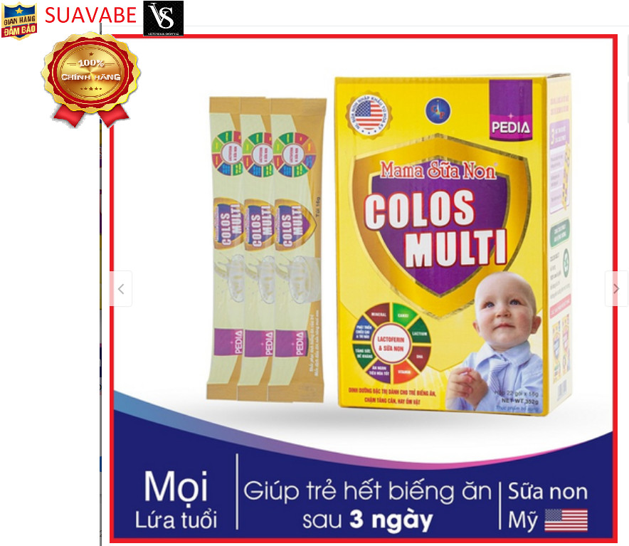 Sữa Non Mama Colos Multi Pedia 352g dành cho bé biếng ăn cao cấp - Hết biếng ăn sau 3 ngày