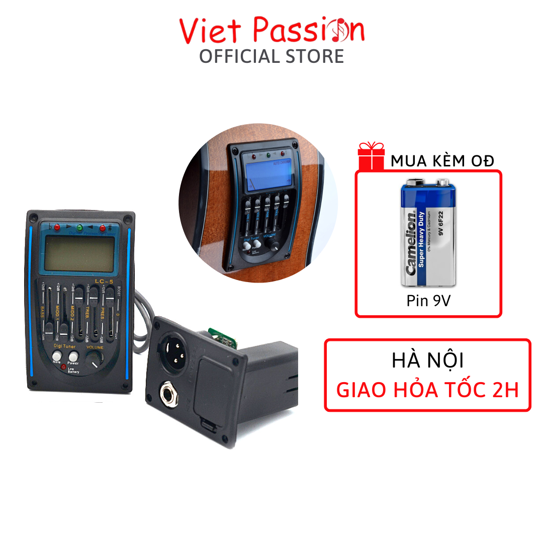 EQ LC5 cho đàn guitar acoustic classic kích âm thanh ra loa chất lượng Viet Passion