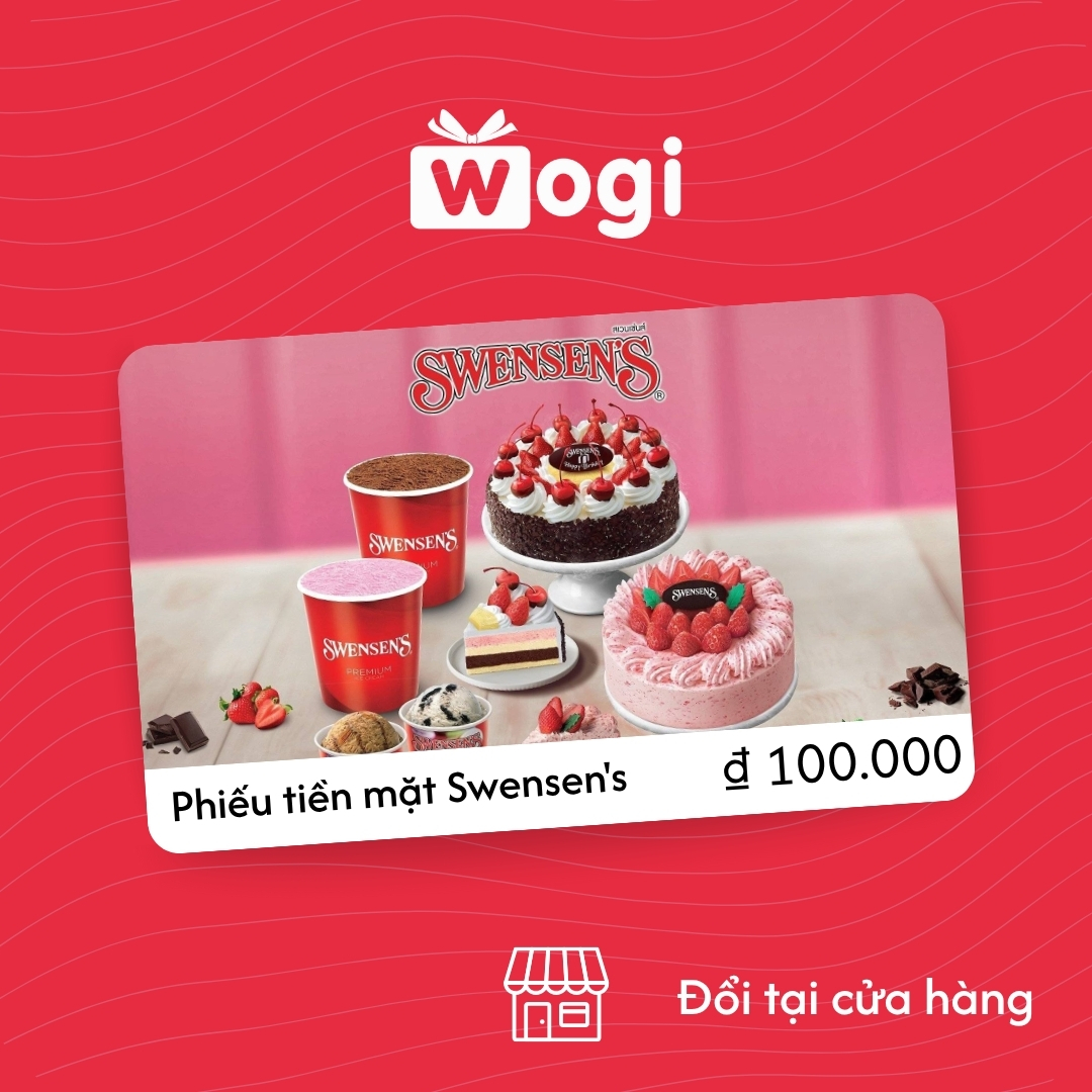 Phiếu mua hàng tiền mặt Swensen's trị giá 100.000 ₫ (Có hiệu lực trong vòng 30 ngày)