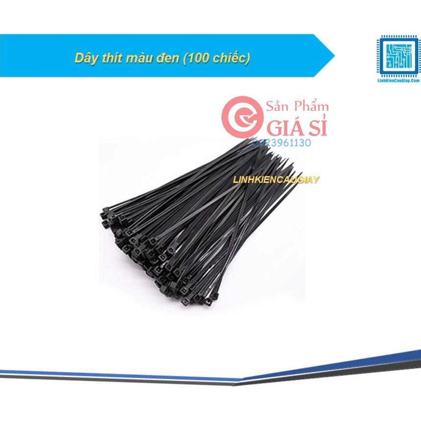 Giá Hủy Diệt Dây Thít Màu Đen (100 Chiếc)