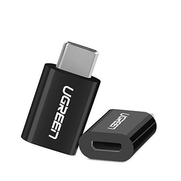 Ugreen 30391 đầu chuyển đổi type c sang micro usb màu đen vỏ nhựa abs us157