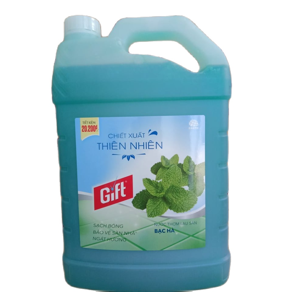 Nước lau sàn Gift đậm đặc can 3.8kg - Bạc Hà