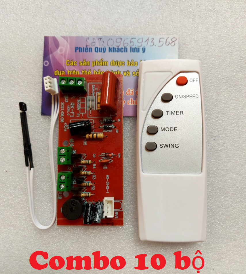 Combo 10 Bộ điều khiển từ xa cho quạt ,lắp quạt bàn, quạt treo tường, quạt cây...biến quạt thường thành quạt điều khiển từ xa, mạch quạt điều khiển từ xa