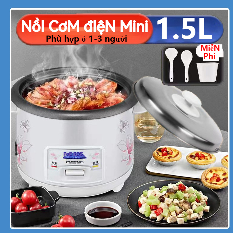 Nồi cơm điện tử, nắp rời nồi cơm điện mini 1.5l, nồi cơm điện giá rẻ 100k, nồi cơm điện mini -cho 1-3 người -người già và trẻ em đều dùng được