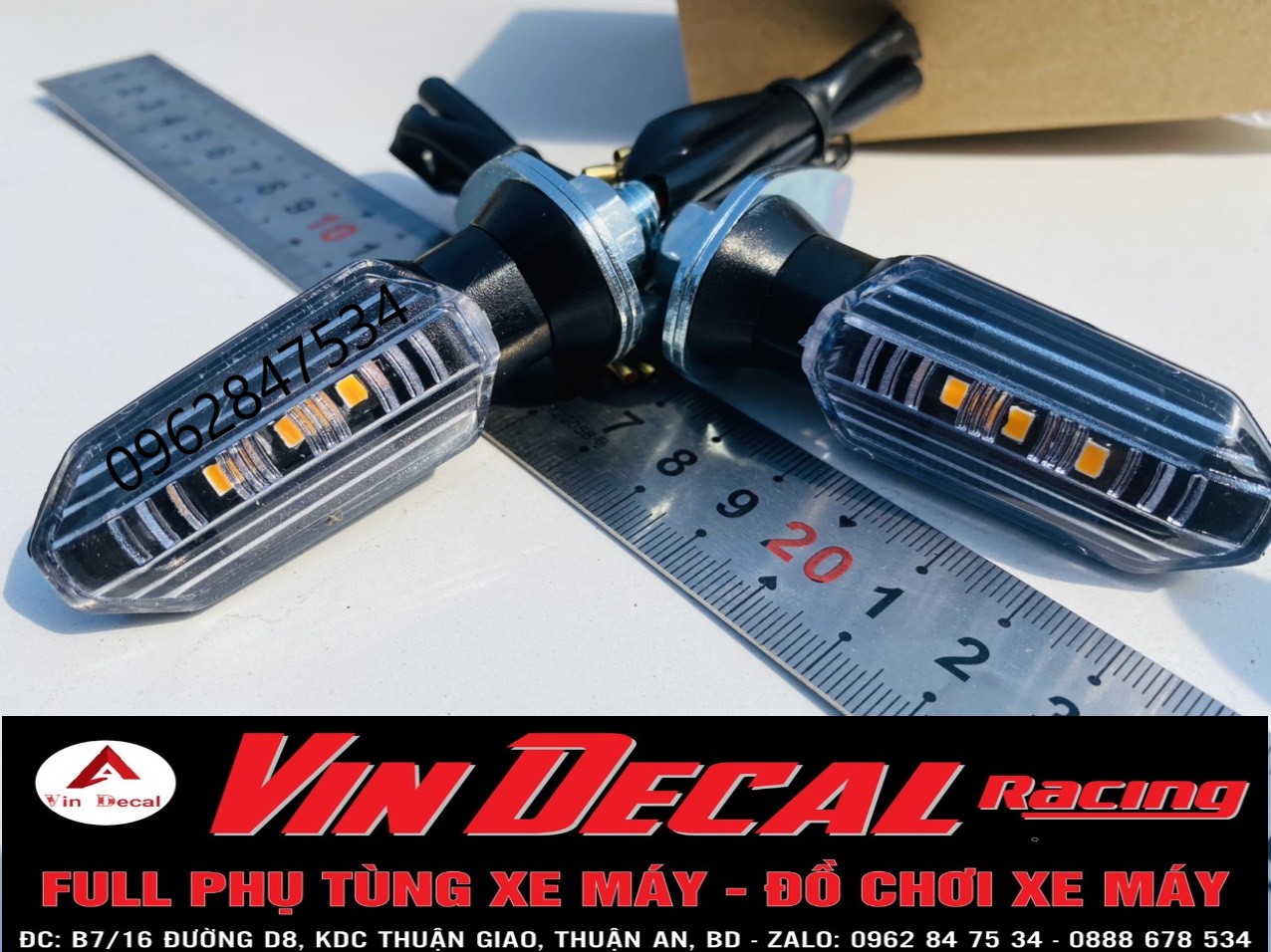 Xinhan Winner X mini có 3 led siêu sáng (Gắn ex150 155, vario, click, ex, winner x... mô tô) vin decal