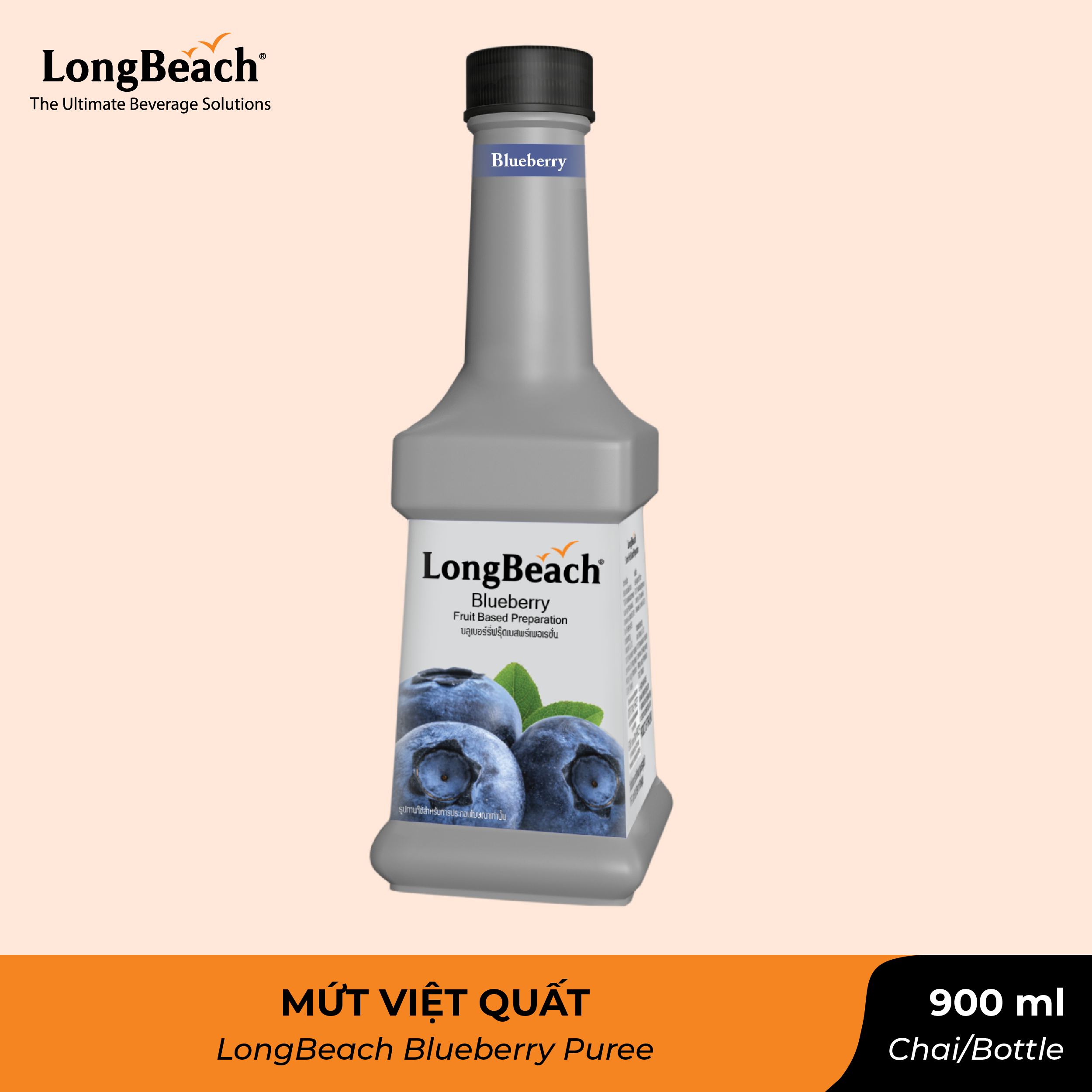 Mứt việt quất longbeach 900ml
