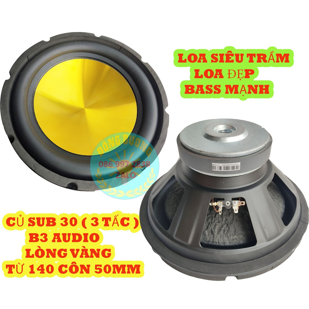 Một củ loa siêu trầm 30 b3 audio từ 140 coil 50 - đóng loa sub - loa sub rời