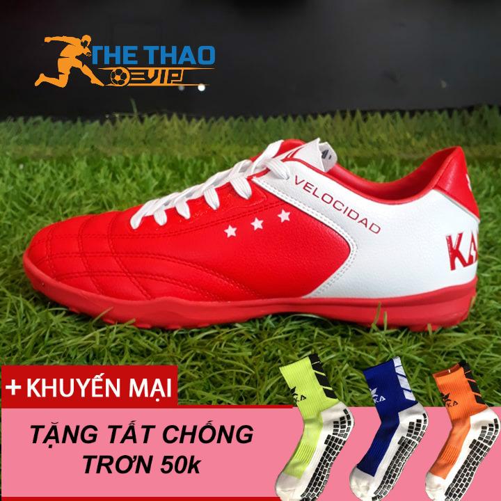 (Thể Thao Vip Shop ) Giày bóng đá sân cỏ nhân tạo Kamito Velocidad 3 Đỏ Trắng