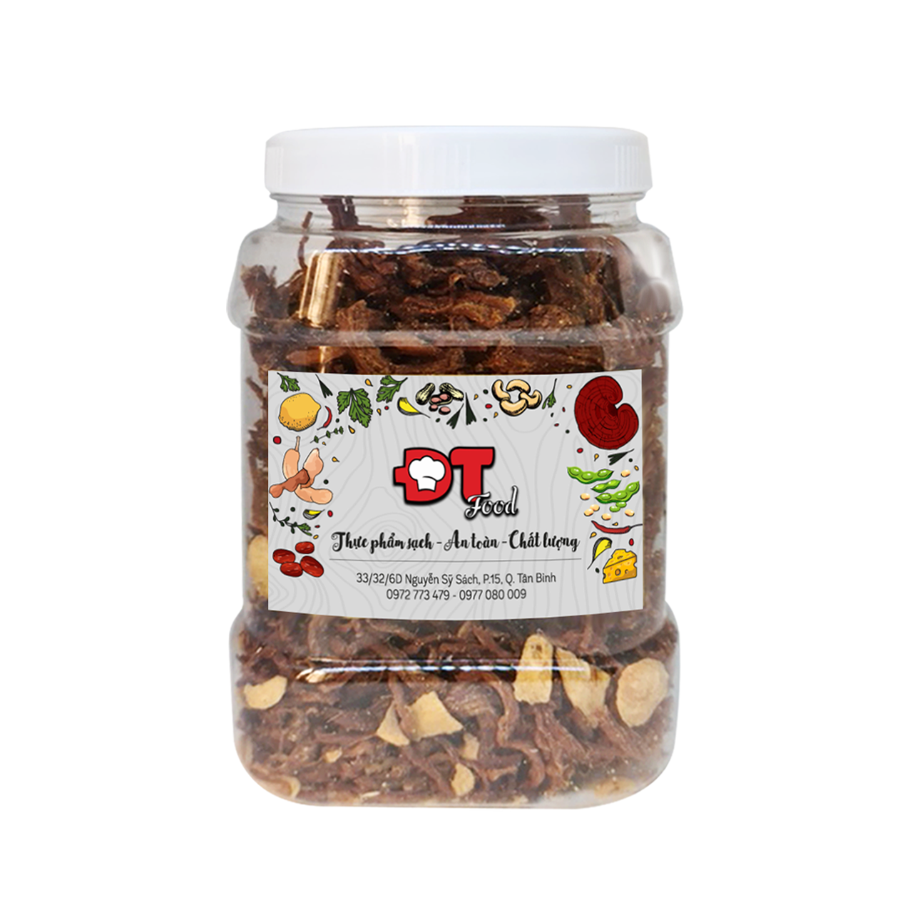 Khô Heo Cháy Tỏi Đặc Biệt Thơm Ngon DTFood 500g