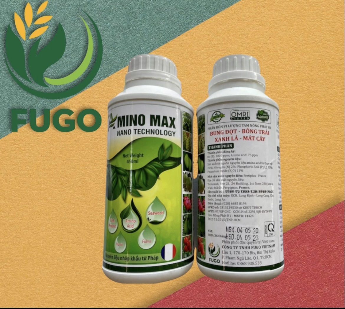 Phân bón 𝐀𝐌𝐈𝐍𝐎 𝐌𝐀𝐗 bung chồi - kéo đọt - xanh lá - mát cây
