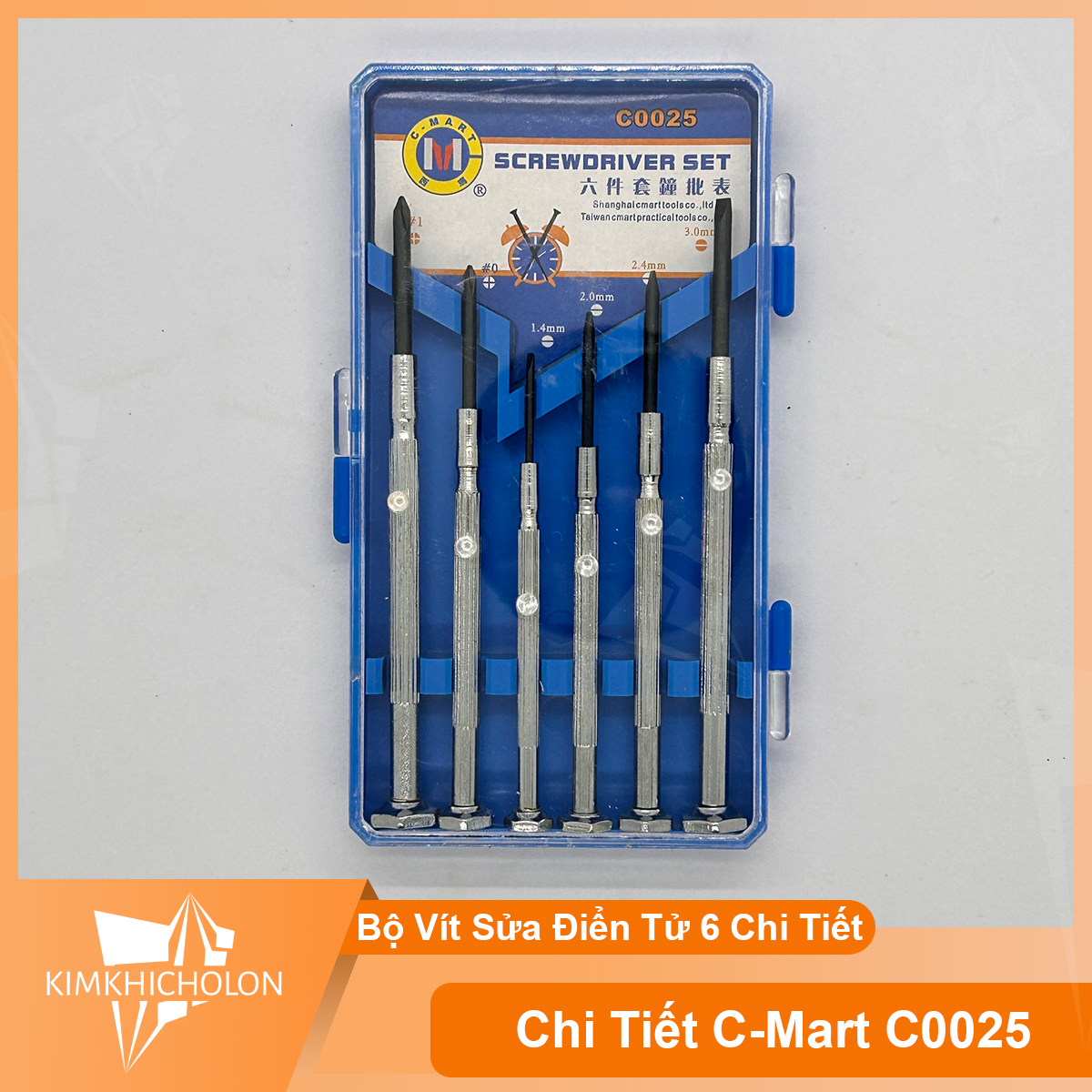 Bộ vít sửa điện tử 6 chi tiết c-mart c0025