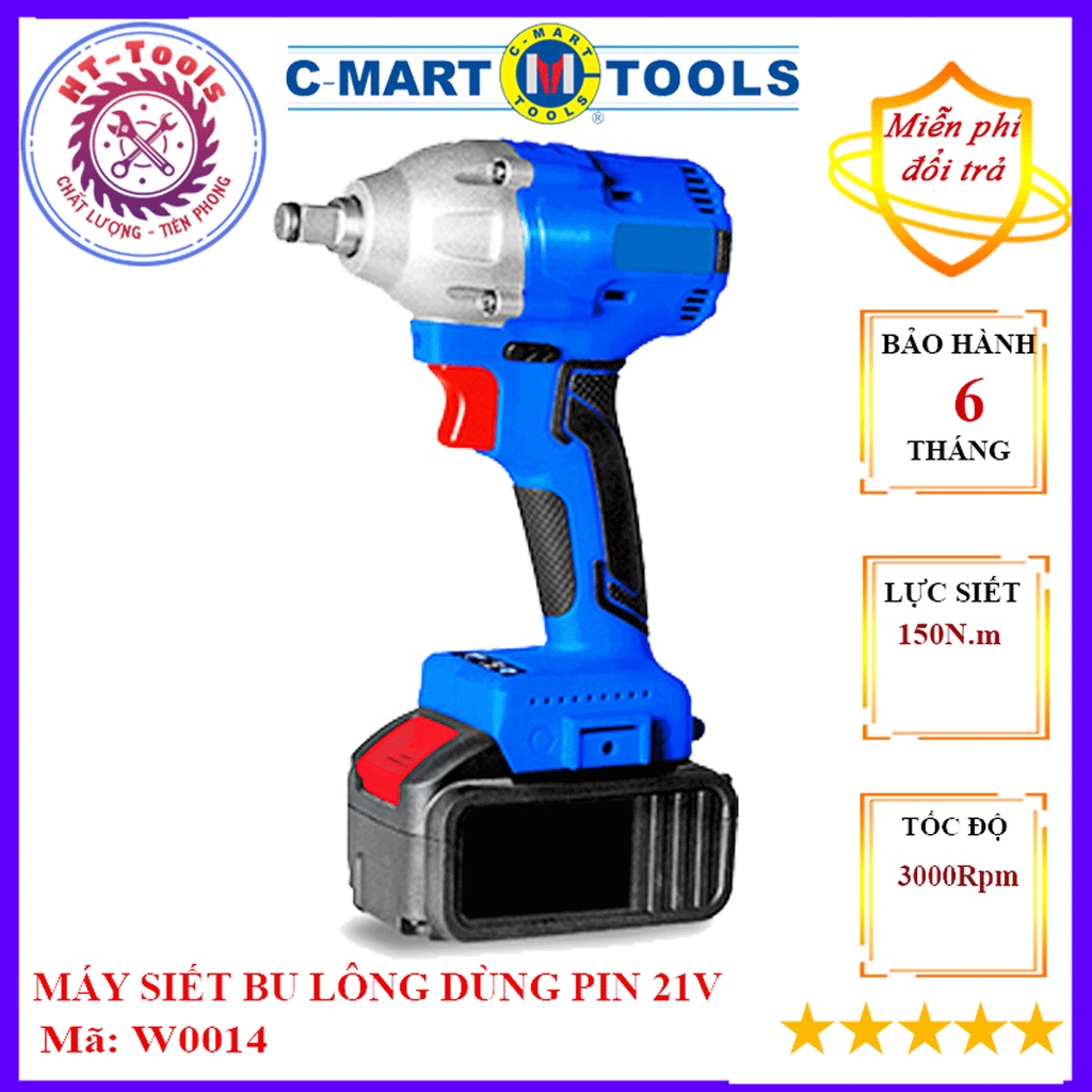 Máy bắn ốc dùng pin 21V - W0014-3000mAh, 4000mAh C-MART  Động cơ không