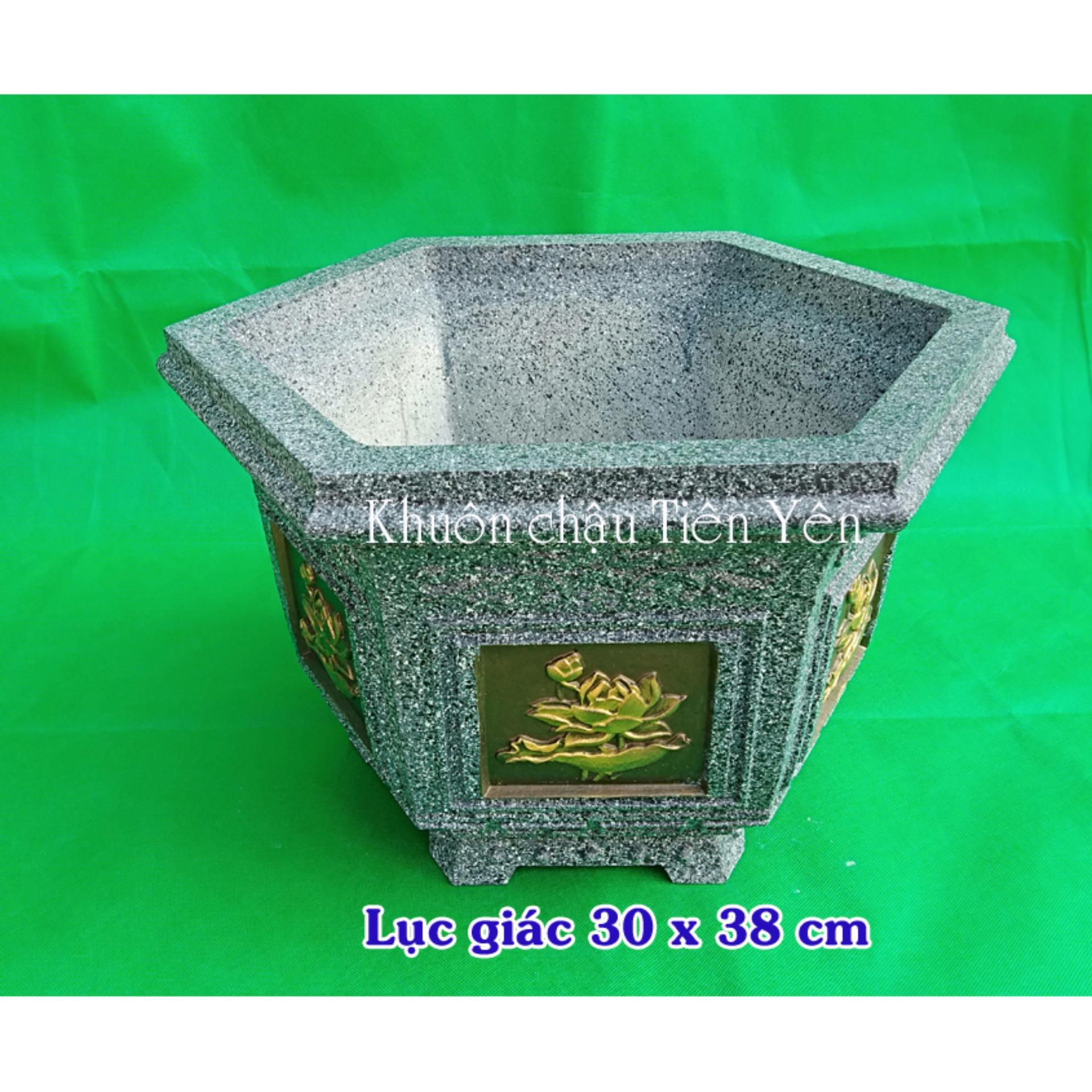 Khuôn chậu Lục giác 38cm nhựa ABS