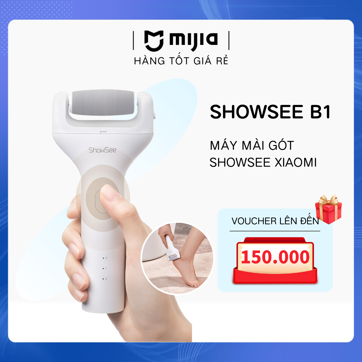 Xiaomi Showsee B1-W Máy Mài Gót Chân - IPX 7 Chống Nước , Dẽ Mang Theo