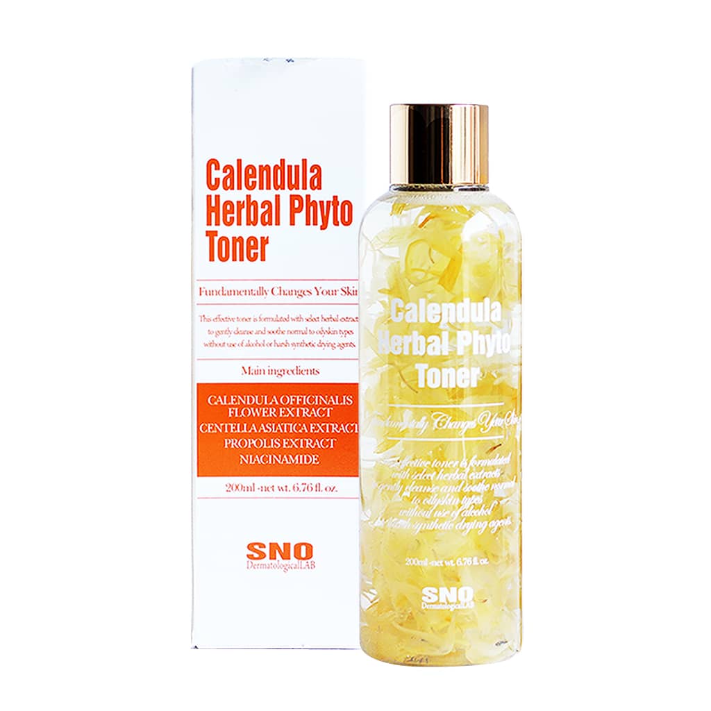 Nước Hoa Cúc Chứa Cánh Hoa Tươi Sno Calendula Herbal Phyto Toner