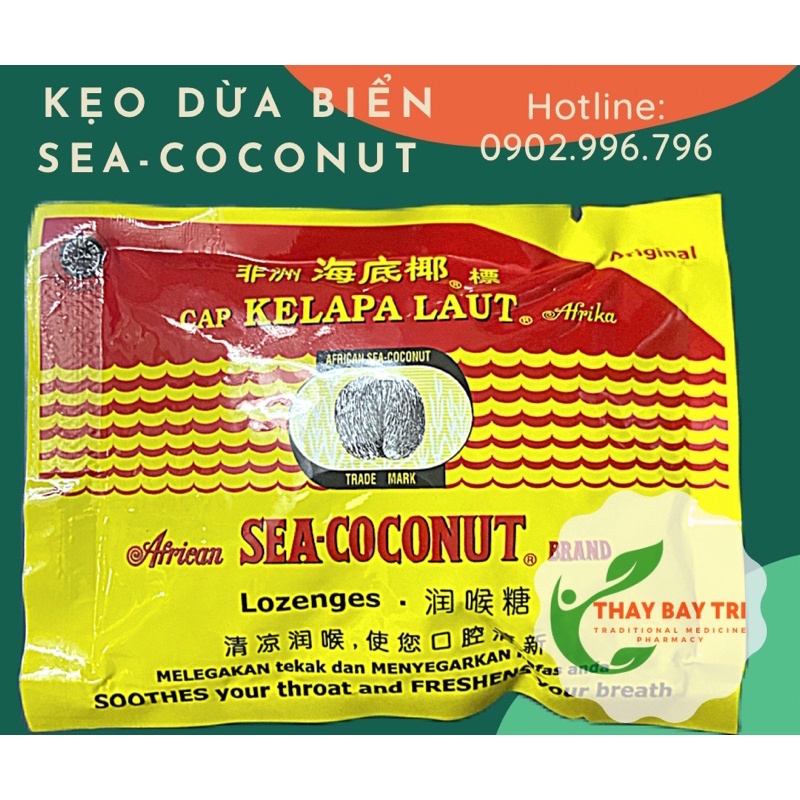 Kẹo Dừa Biển Sea-Coconut 1 túi 6viên Giảm đau họng ngứa cổ