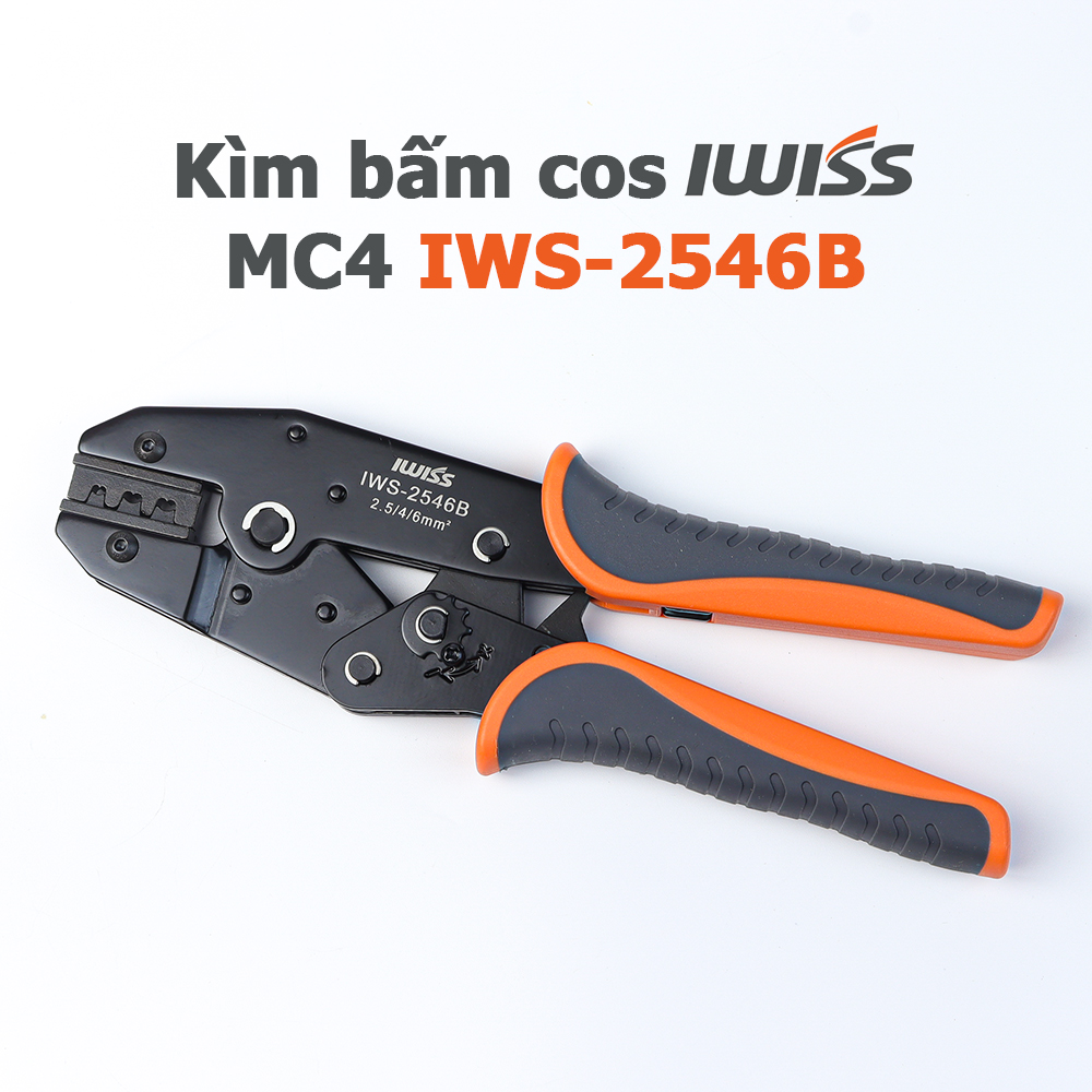 Kìm bấm cos mc4 iwiss iws-2546b chuyên dụng cho điện năng lượng mặt trời