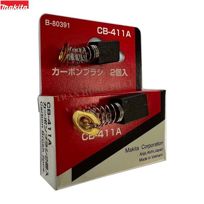 Chổi than cb411 cb 411 cb-411 cb-411a makita chính hãng b-80391 cho 3709, 6951, 9032, 9910, 6922nb, 9500nb, ds4011, jn1601