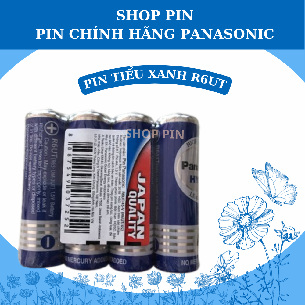 Pin aa r6ut/4s panasonic hàng chính hãng nhập khẩu thái lan 1.5v- vỉ 4 viên