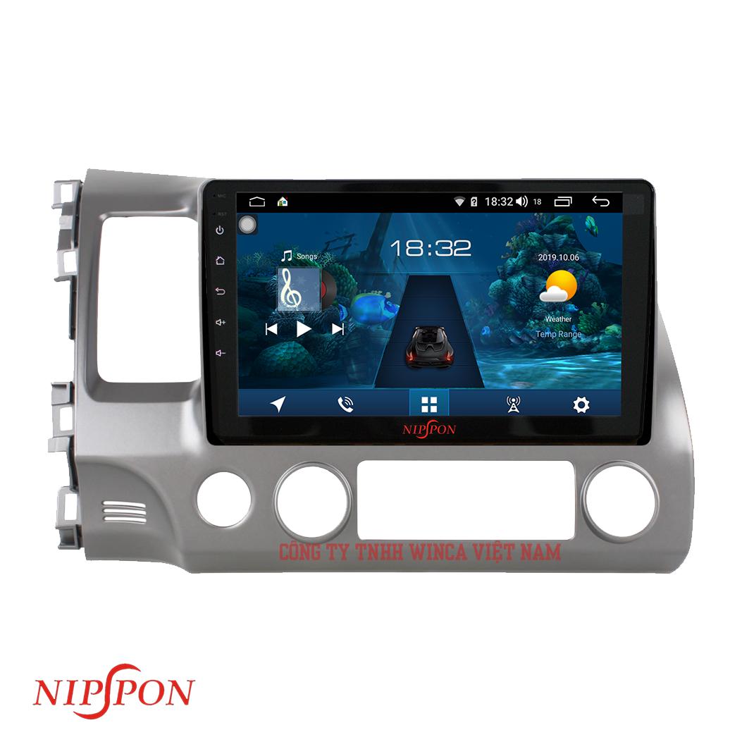 Màn Hình Android Nippon - HONDA CIVIC 2004 - 2011 (TẶNG KÈM SIM 4G + CAMERA HÀNH TRÌNH U6 + CODE VIETMAP)