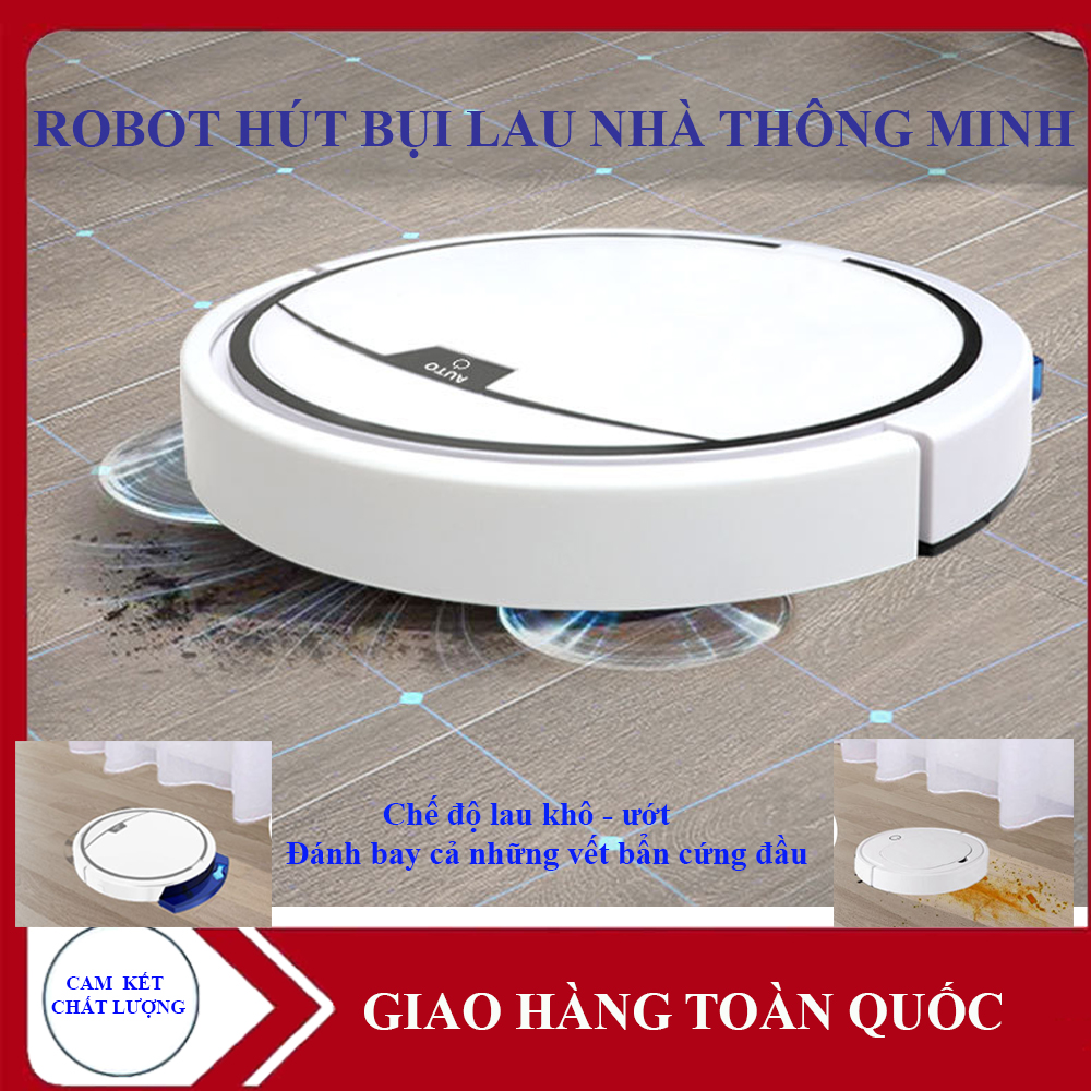 Máy Hút BụiRobot Hút Bụi Lau nhà Giá Rẻ, Robot Lau Nhà Thông Minh, Cảm biến thông minh, điều khiển từ xa, Làm Sạch Các Loại Bụi Bẩn. FREESHIP TOÀN QUỐC