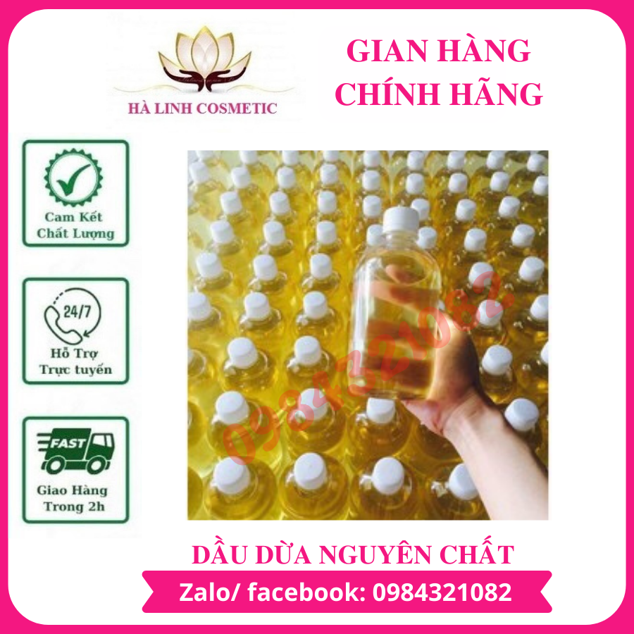 500ml Dầu dừa nguyên chất nấu thủ công giá sỉ