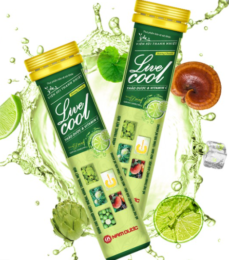 Livecool, bột sủi thanh nhiệt, mát gan, giải nhiệt hết nhiệt miệng