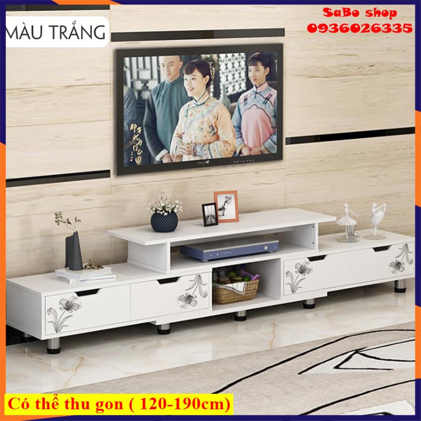 Kệ Tivi phòng khách - Kệ tủ Tivi bằng gỗ lắp ghép - Tủ kệ tivi hiện đại phong cách châu Âu sang trọng trang trí nhà cửa