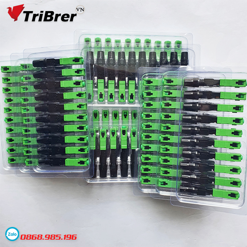 100 Đầu Fast connect SC/APC xanh lục [ CÓ BẢO HÀNH VỀ CHẤT LƯỢNG ]