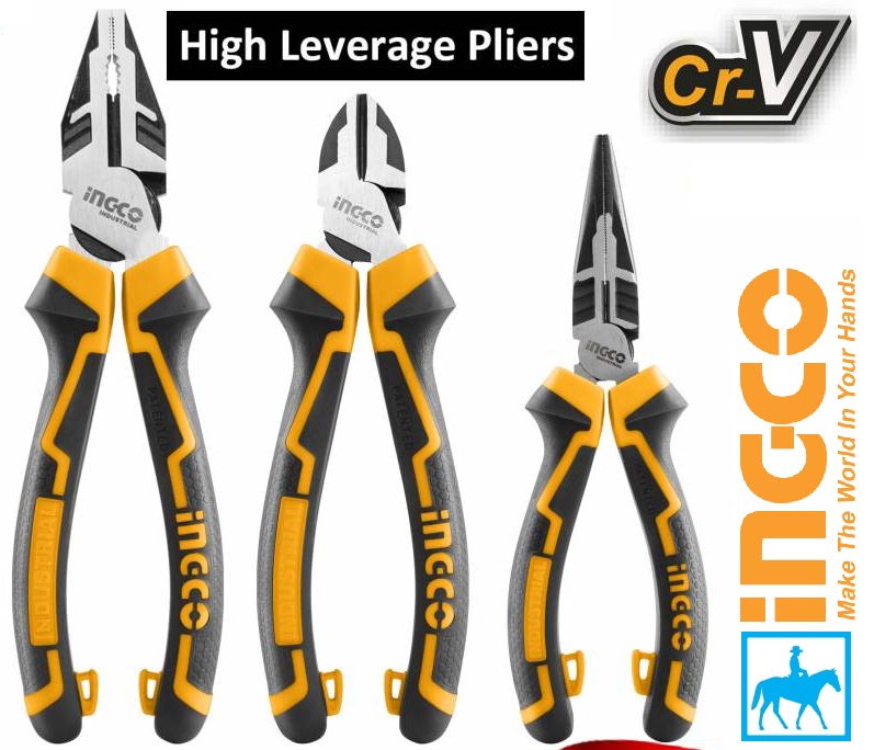Bộ 3 kìm răng cắt nhọn thép crv ingco hkhlps2831