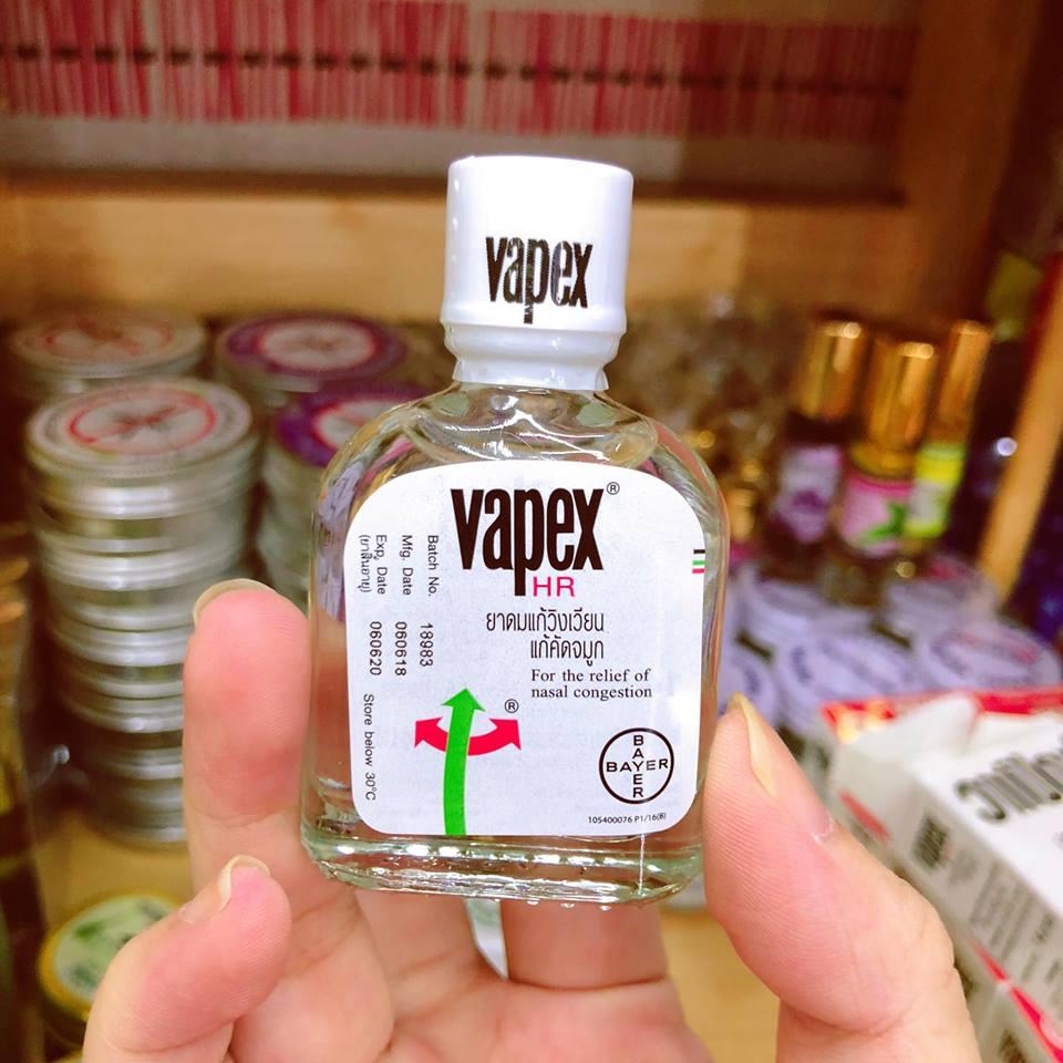 Dầu Thông Mũi, Nghẹt Mũi, Viêm Xoang Vapex HR Bayer Thái Lan 5cc