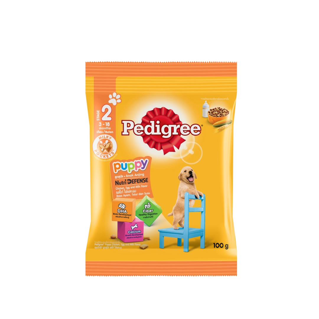 [Quà tặng không bán] [HSD 26/5/26] Thức ăn chó con Pedigree vị gà  trứng túi 100g/túi - KOL1