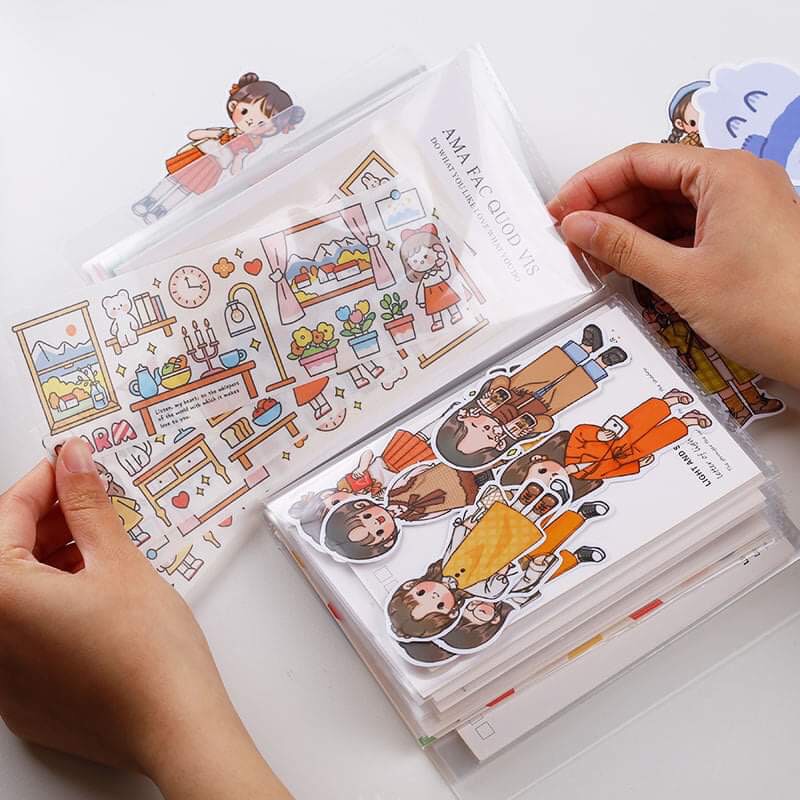 Sổ trữ sticker, album đựng ảnh, sổ đựng thẻ đa năng siêu tiện loại 1 Canarystore54
