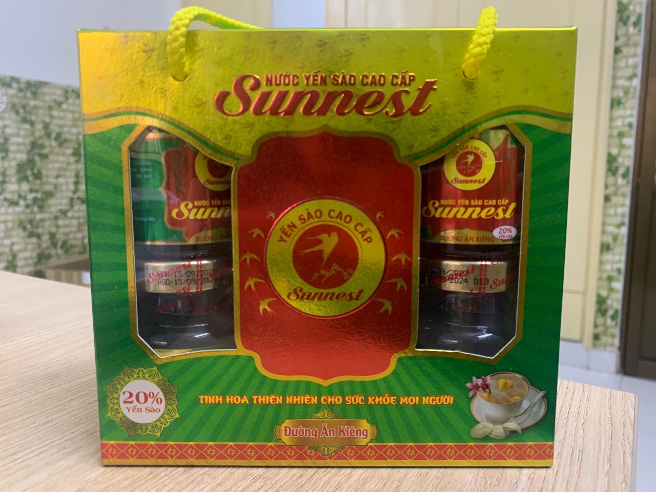 LỐC 6 HỦ YẾN SÀO CAO CẤP SUNNEST 16% TỔ YẾN CAO CẤP ĐƯỜNG ĂN KIÊNG