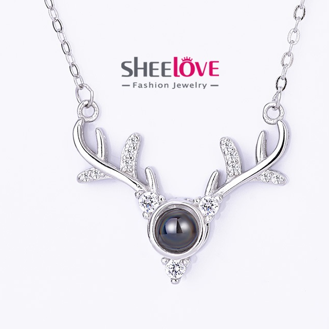 [HCM]Dây chuyền vòng cổ xu hướng Con nai nhỏ sừng lấp lánh Phong cách thời trang