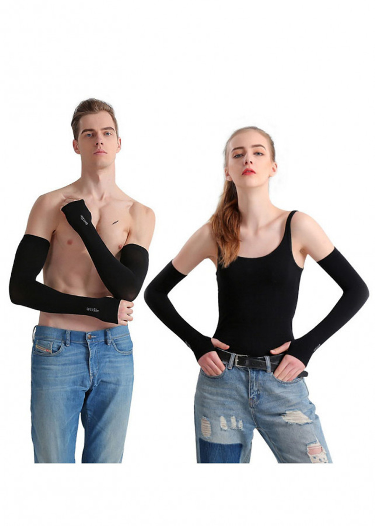 Combo 2 đôi găng tay chống nắng nam nữ chống tia UV