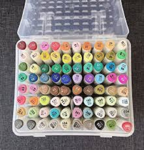 Bút tô màu- Bút vẽ- Bút màu dạ Marker BAOKE Dual 2 đầu-80 màu với nhiều mầu đẹp, bền màu-Legoxanh