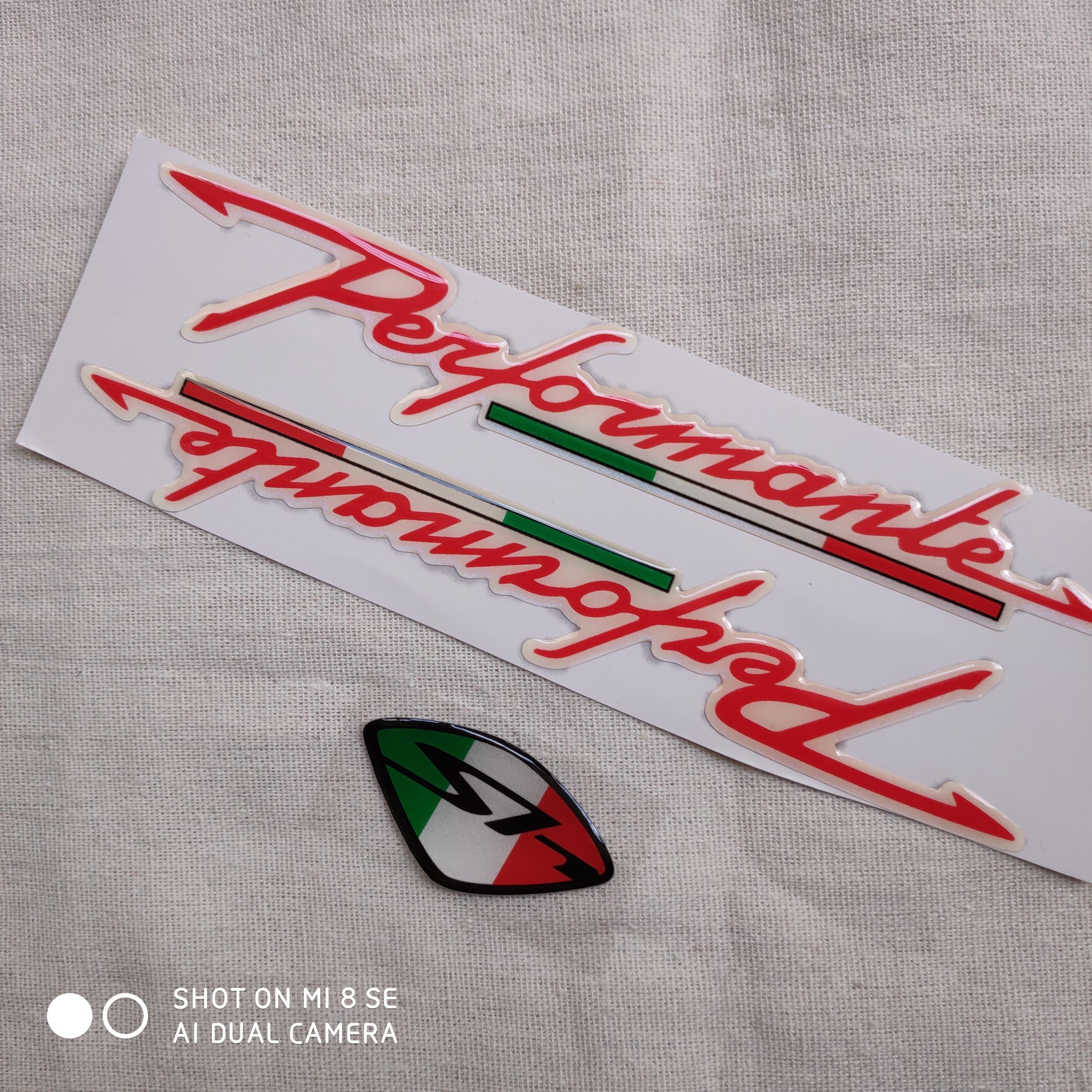 [COMBO] TEM LOGO CHỮ SH Ý VÀ CHỮ PERFORMANCE ĐỎ CHO DÒNG XE SH ĐẢNG CẤP