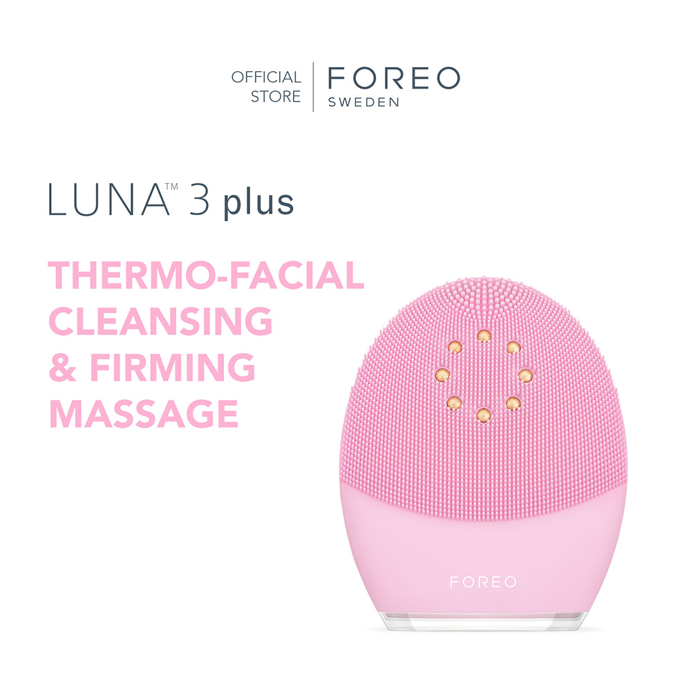 Máy rửa mặt FOREO LUNA 3 plus bằng nhiệt nâng cơ dành cho da thường có thể sạc theo dõi qua ứng dụng bảo hành 2 năm - INTL